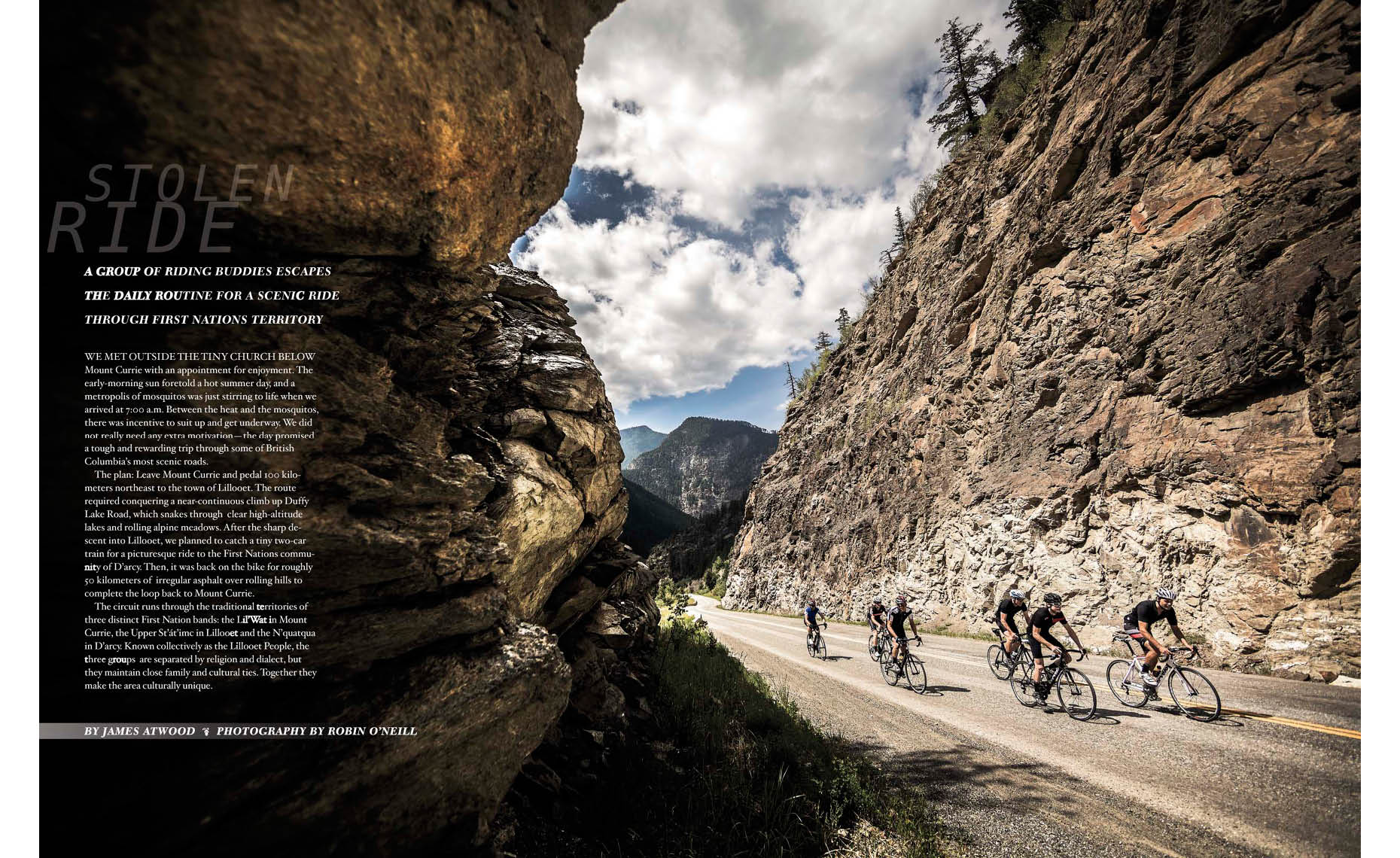 Road bike photography article from near Whistler, Canada