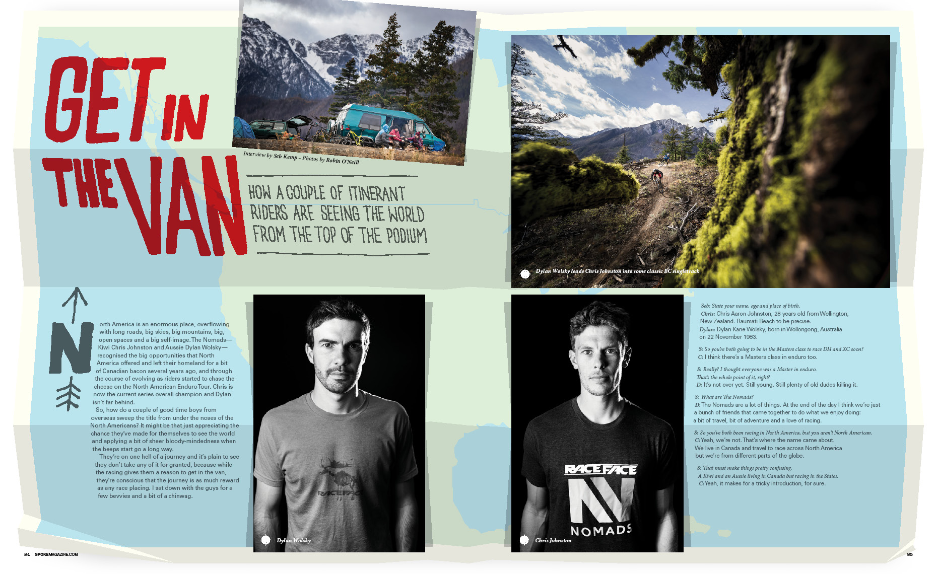 Feature article on dylan and chris nomads mountain bike trip