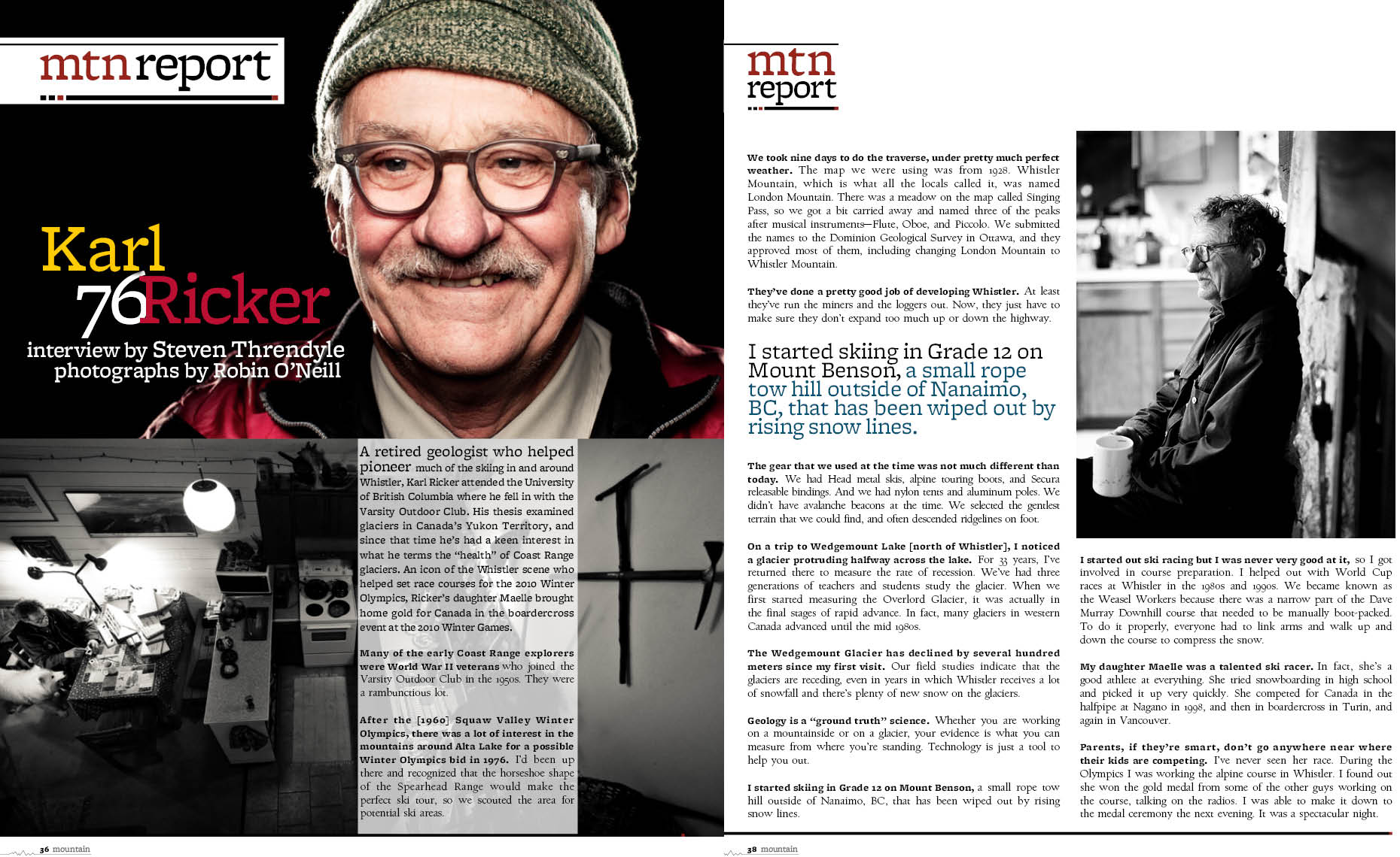 Karl Ricker feature article in magazine